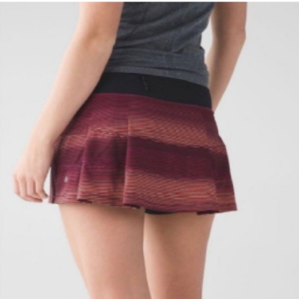 Lululemon Pace Rival simple radiant pink print  skirt sz 6
